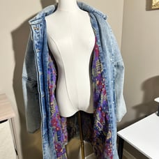 Gitano Vintage Denim Jacket with Colorful Lining