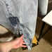 Gitano Vintage Denim Jacket with Colorful Lining