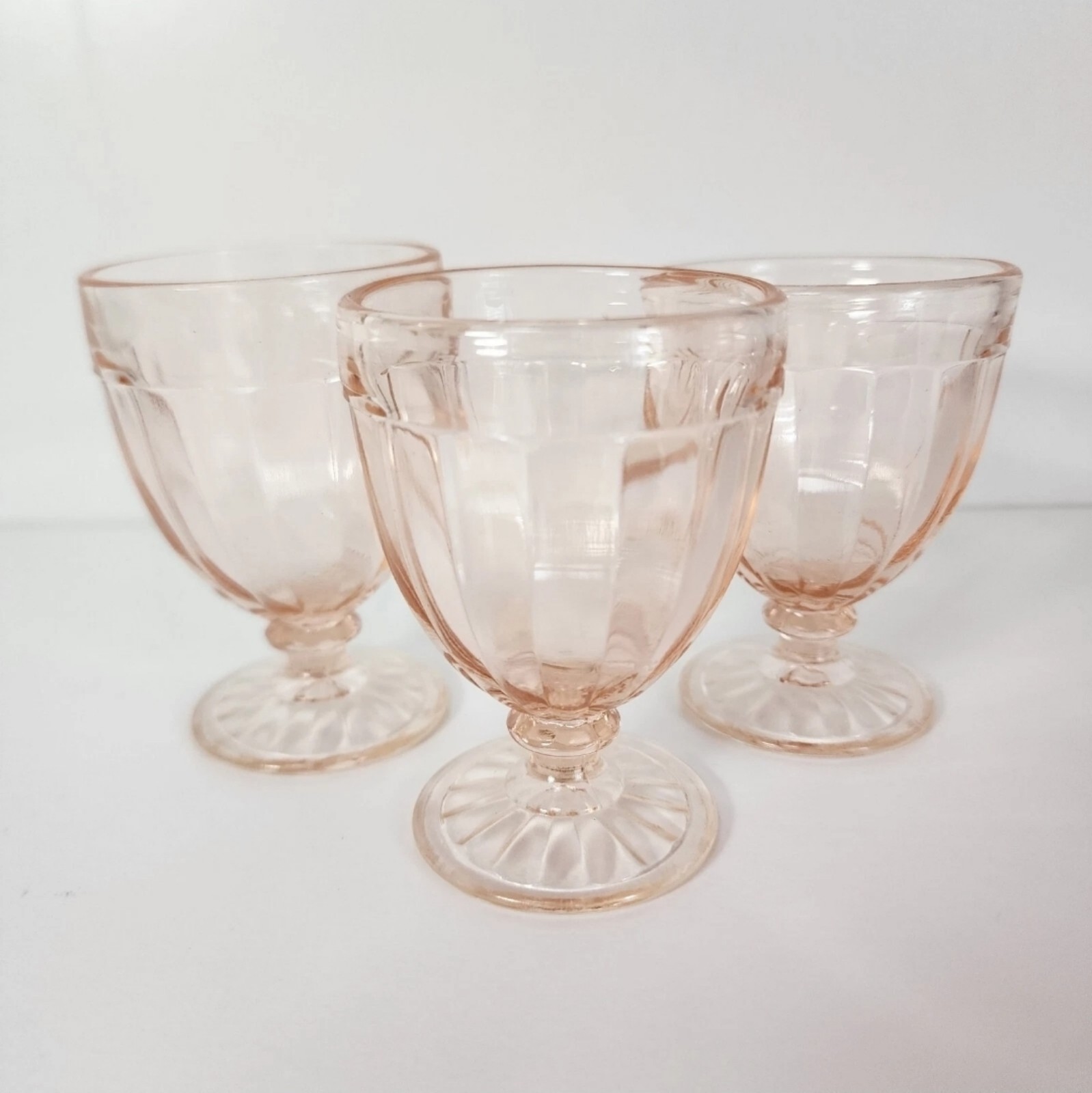 Vintage • Pink Glass Cordial/Shot Glasses - 3