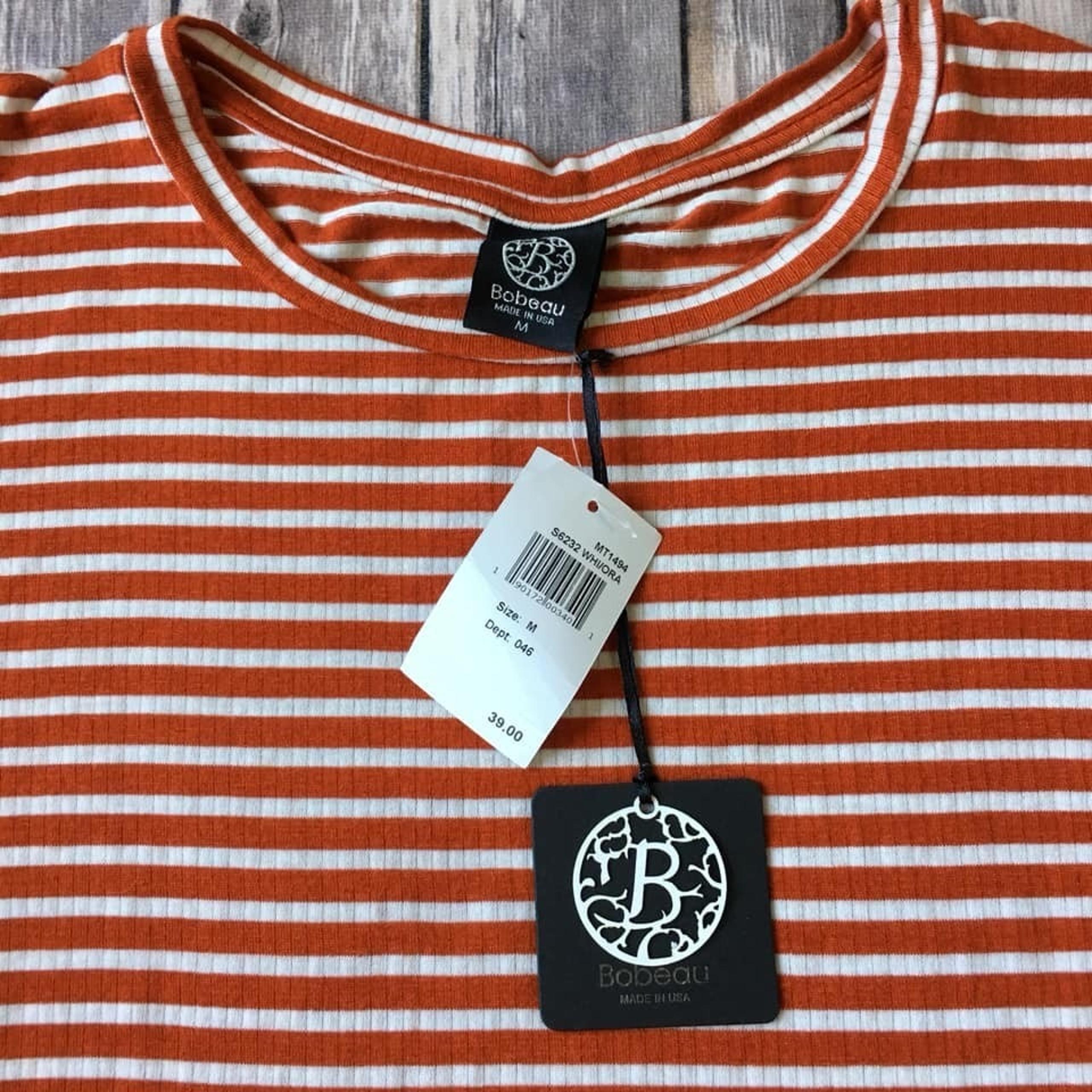 New Bobeau Dolman Short Sleeve Top Women M 8 10 Striped Jersey Knit Boutique Tee