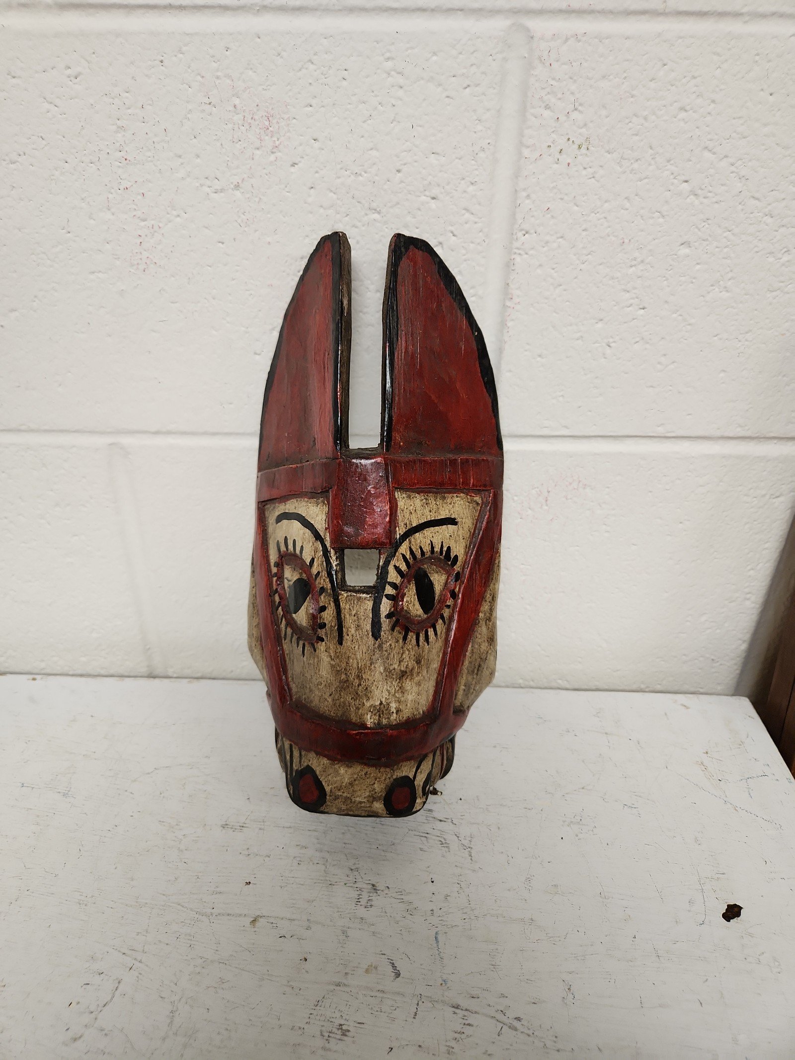 Vintage solid wood horse mask wall decor RARE