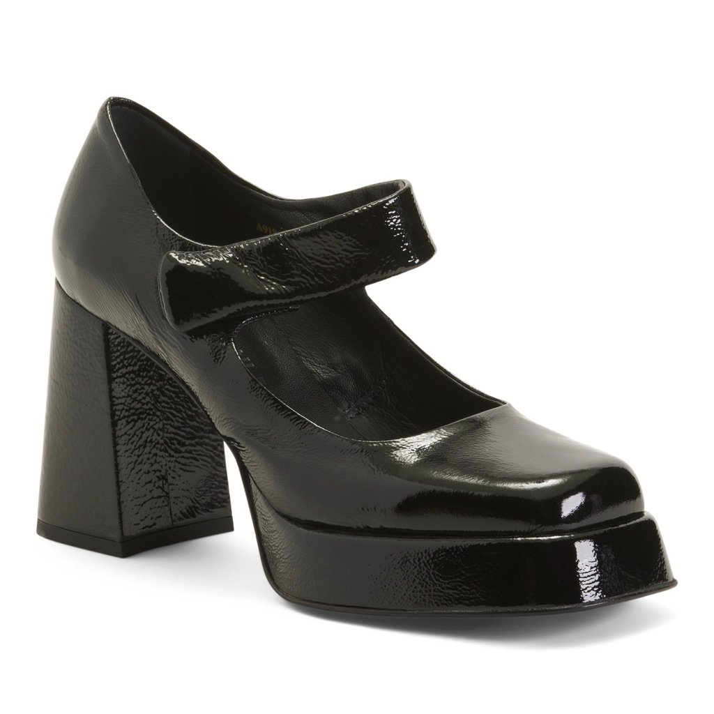 NEW! NAPOLEONI ITALY PATENT LEATHER HEEL PLATFORM MARY JANES