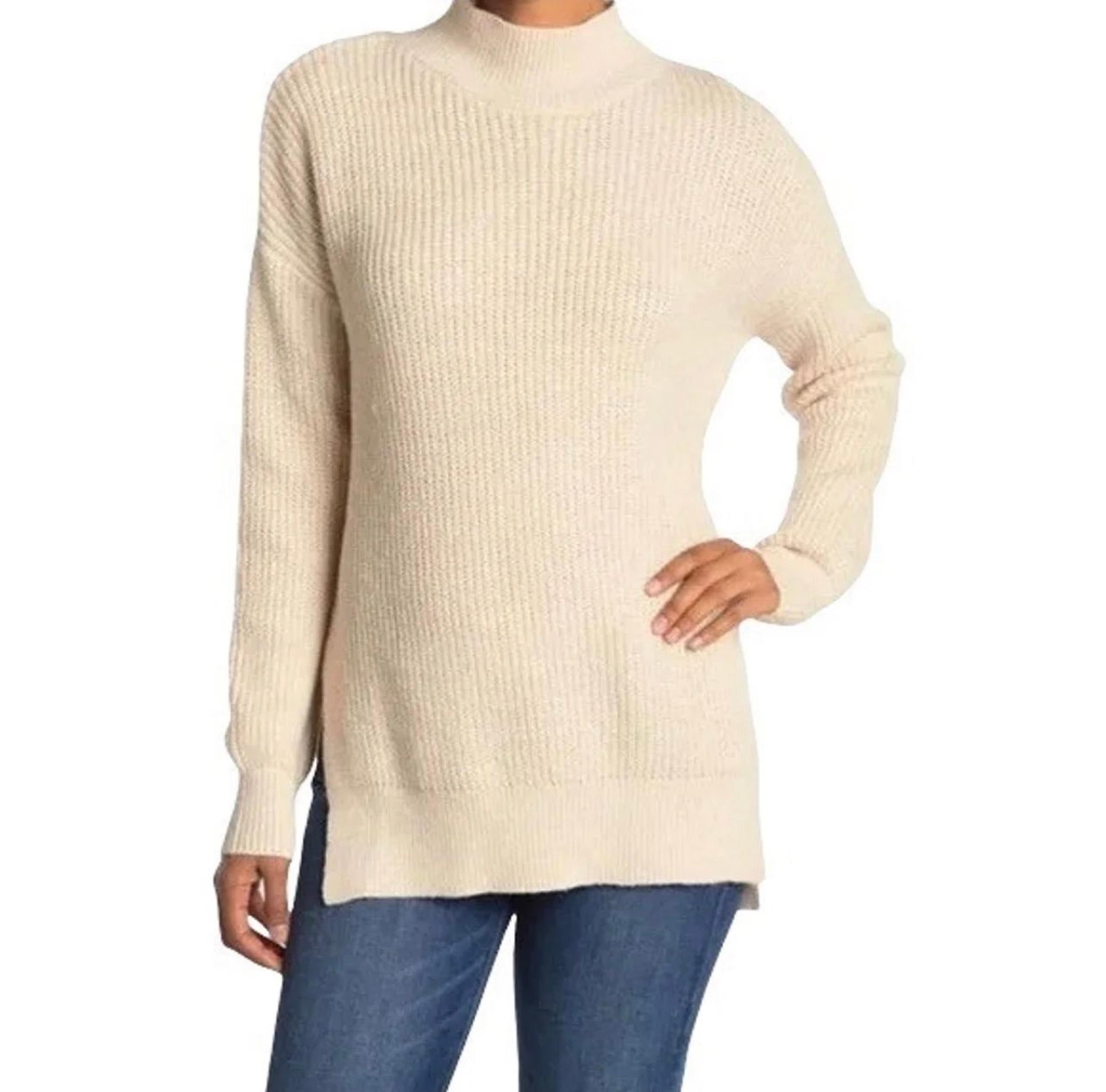 Abound Beige Oatmeal Light Heather Crew Neck Sweater Dress