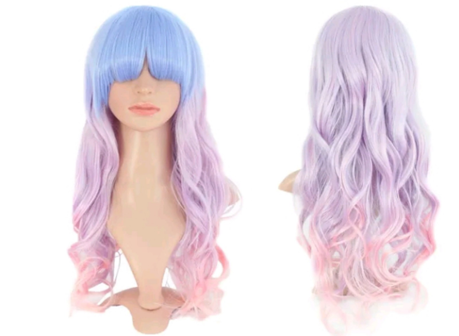 Lady 80cm Long Curly Wigs Fashion Cosplay Costume Hair Anime Full Wavy Party Wig