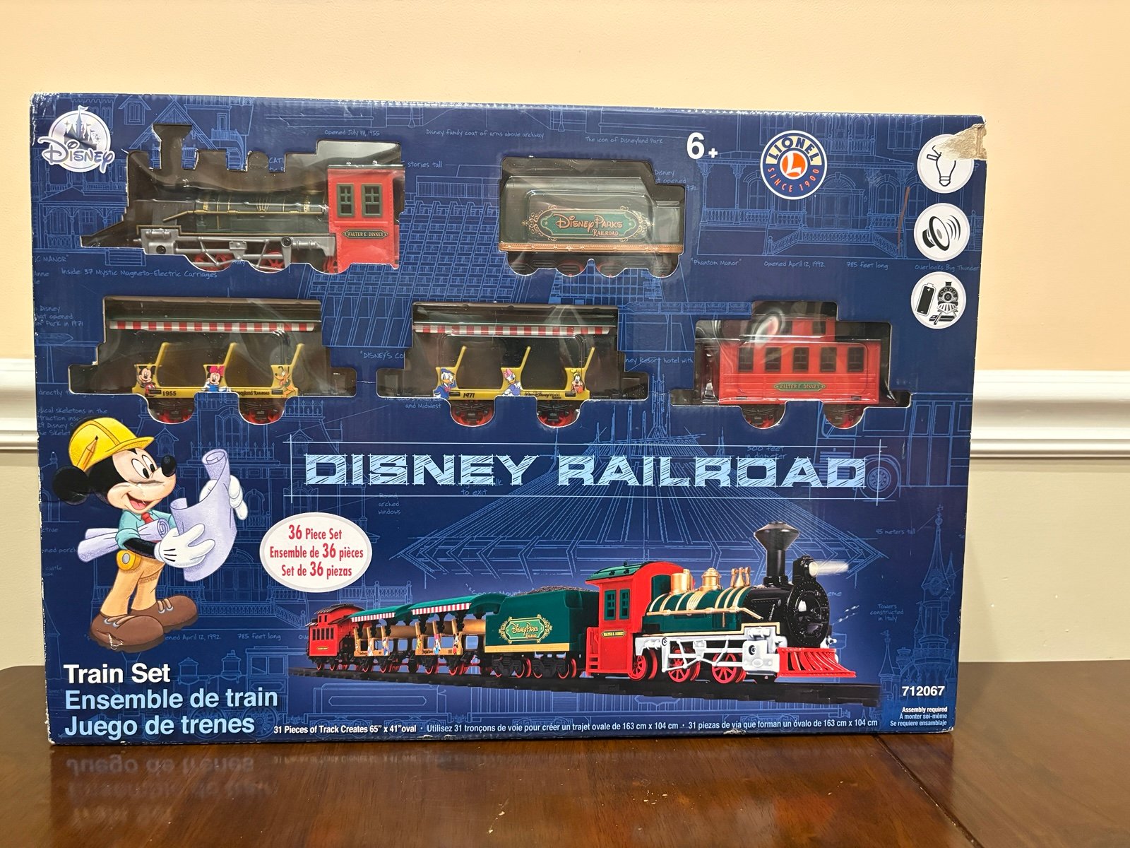 Disney Parks Railroad Train Set by Lionel New with Box