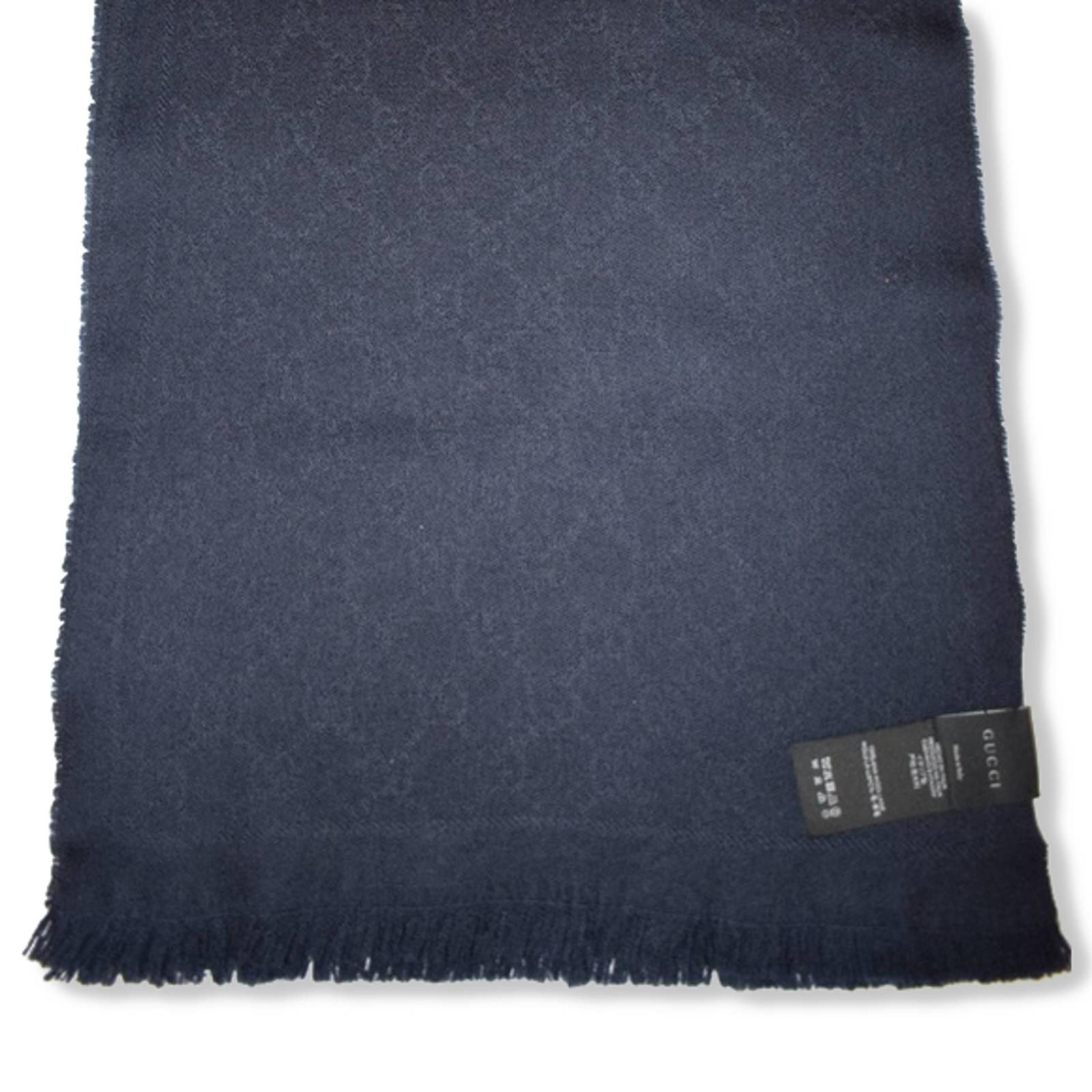 Auth Gucci GG Pattern Jacquad Scarf
