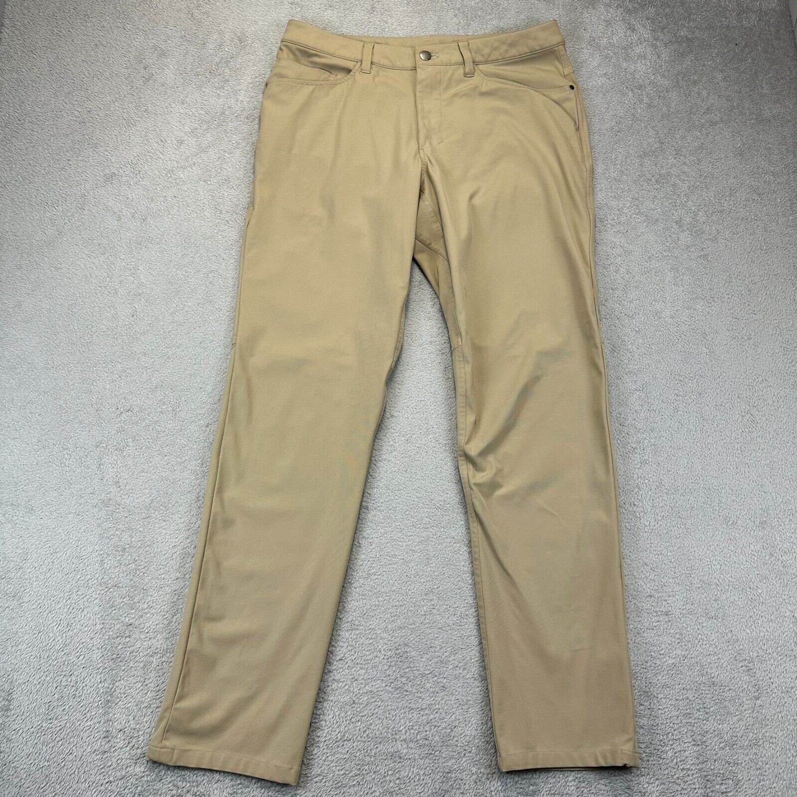 Lululemon ABC Classic Fit 5 Pocket Warpstreme Pant Men's 32x32 Tan Office Golf