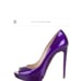 Prada Peep-Toe Patent Leather Purple Pump Sz 36.5 (US 6)
