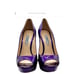 Prada Peep-Toe Patent Leather Purple Pump Sz 36.5 (US 6)