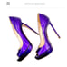 Prada Peep-Toe Patent Leather Purple Pump Sz 36.5 (US 6)