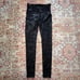 Spanx Women's Faux Leather Mid-Rise Camo Ankle Leggings Black Gray Size Medium