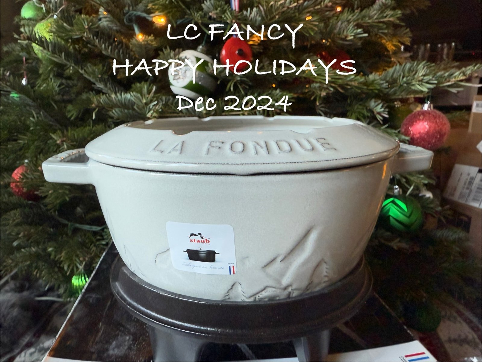 STAUB | HARD TO FIND- Fondue Set - MONTAGNE RONDE - White truffle