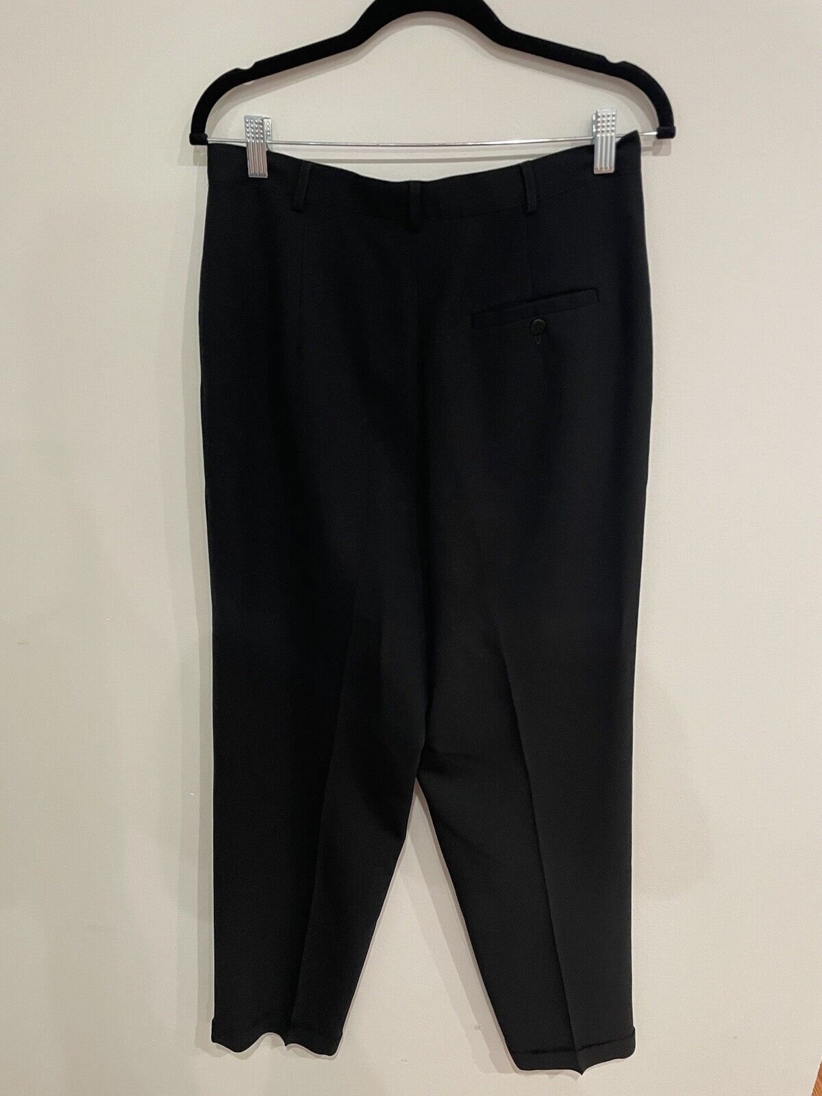 Ralph Lauren Black Label Size 12 Pants Wool Stretch Trouser Vintage Made In USA