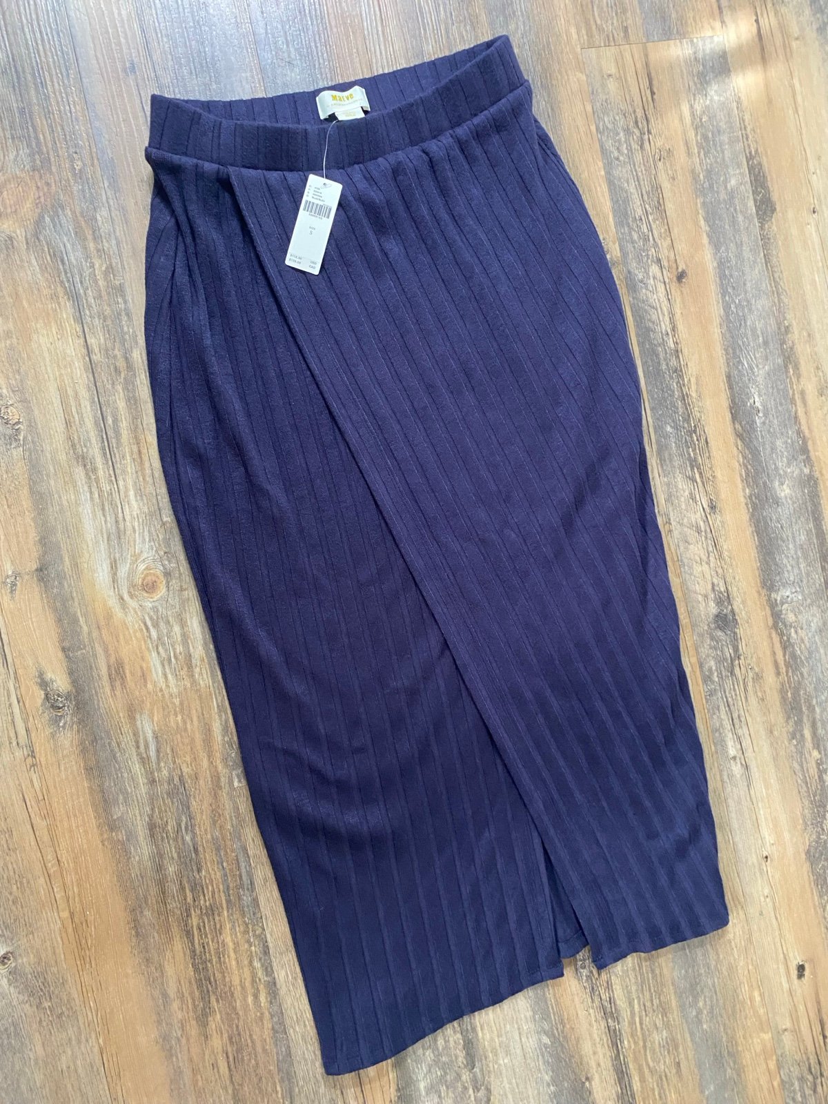 NWT Anthropologie Maeve Tilda Ribbed Sweater Wrap Midi Skirt, Small