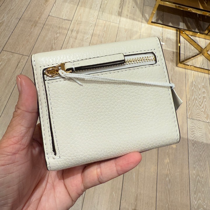 NWT Tory Burch Britten Compact Wallet 159431 In New Ivory