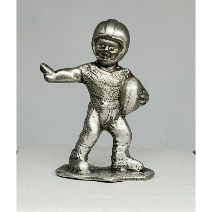 Rare Vintage #20 Pewter Collectible Football Player Mini Figurine Home Décor