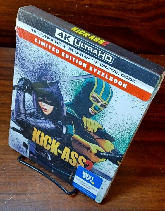 Kick-A** 2 Steelbook (4K+Blu-ray-No Digital)-Free Box Shipping with Tracking