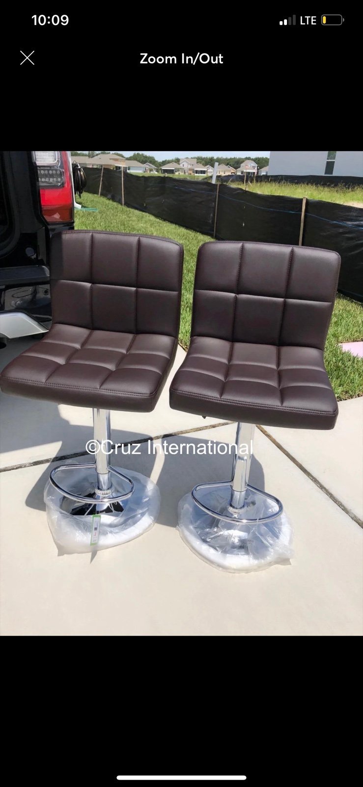 2 brand new brown bar stools