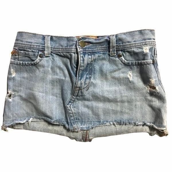 Vintage hollister mini micro denim skirt y2k 90’s