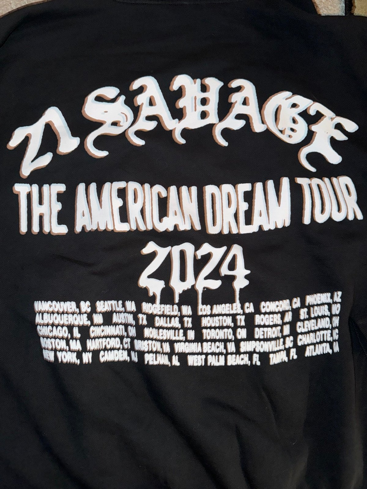 21 savage 2024 american dream tour hoodie