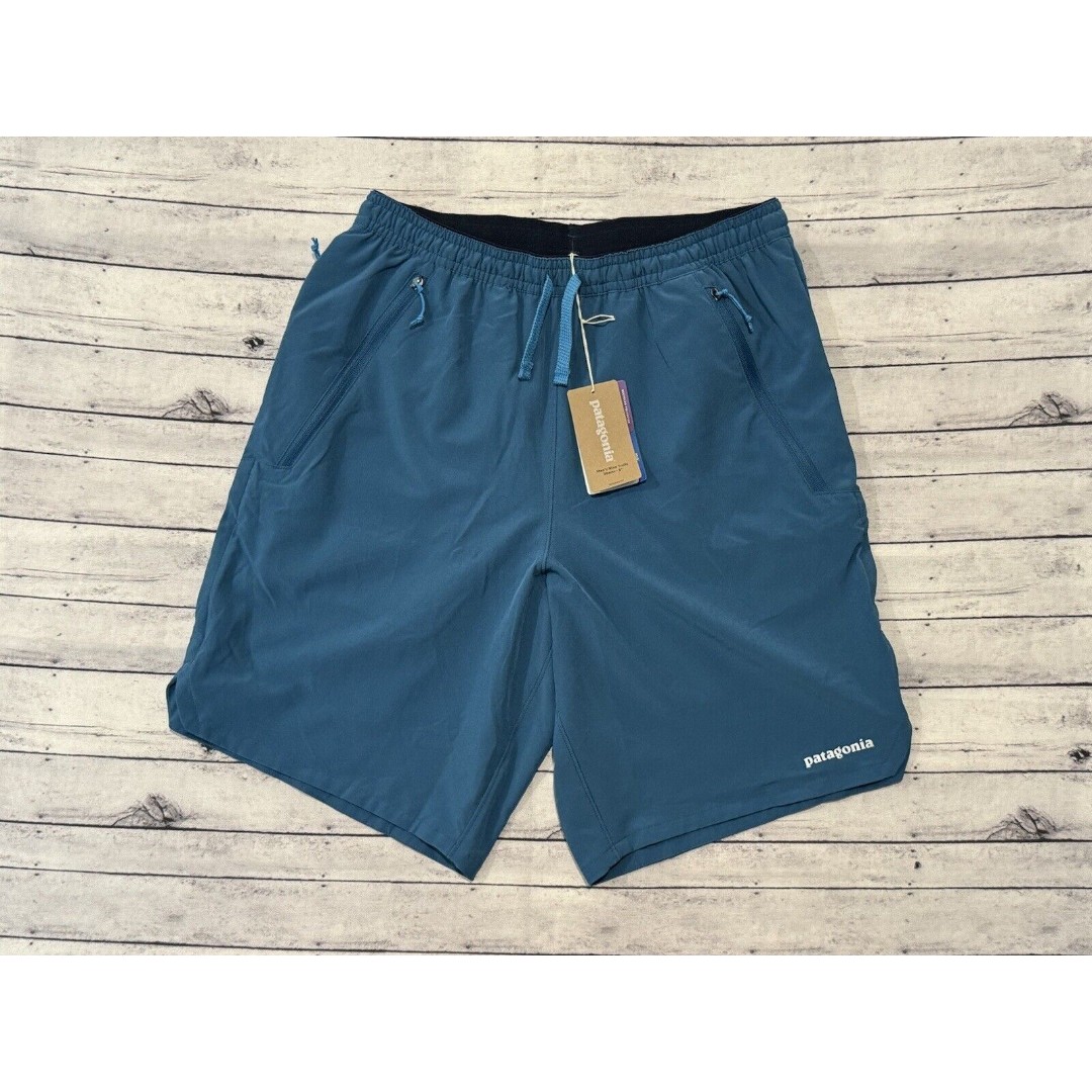 PATAGONIA Mens Nine Trails Shorts Sz XS Stretch Lightweight Wavy Blue 57601 NWT