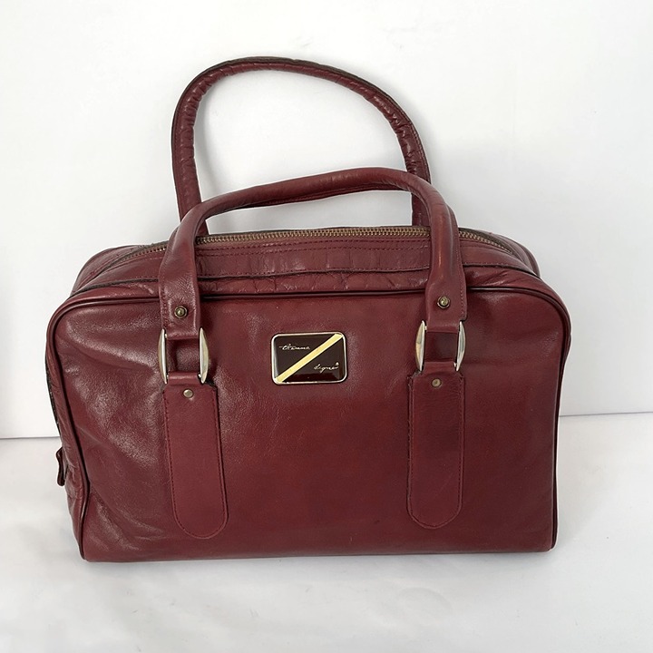 Women’s Etienne Aigner Burgundy Leather Satchel Handbag