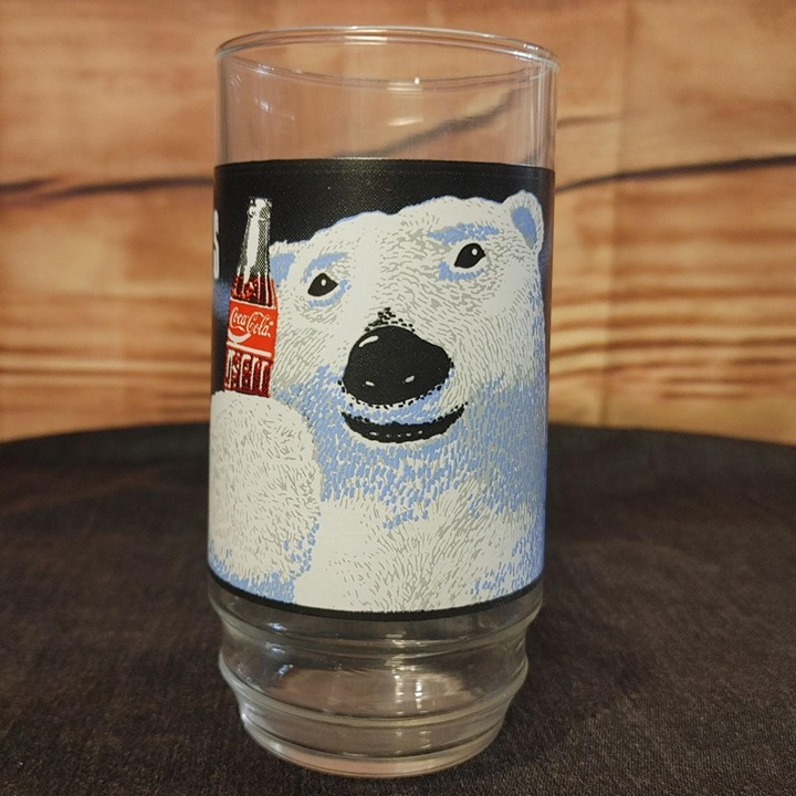 Vintage Always Cool Coca Cola Polar Bear Drinking 16 oz Glasses