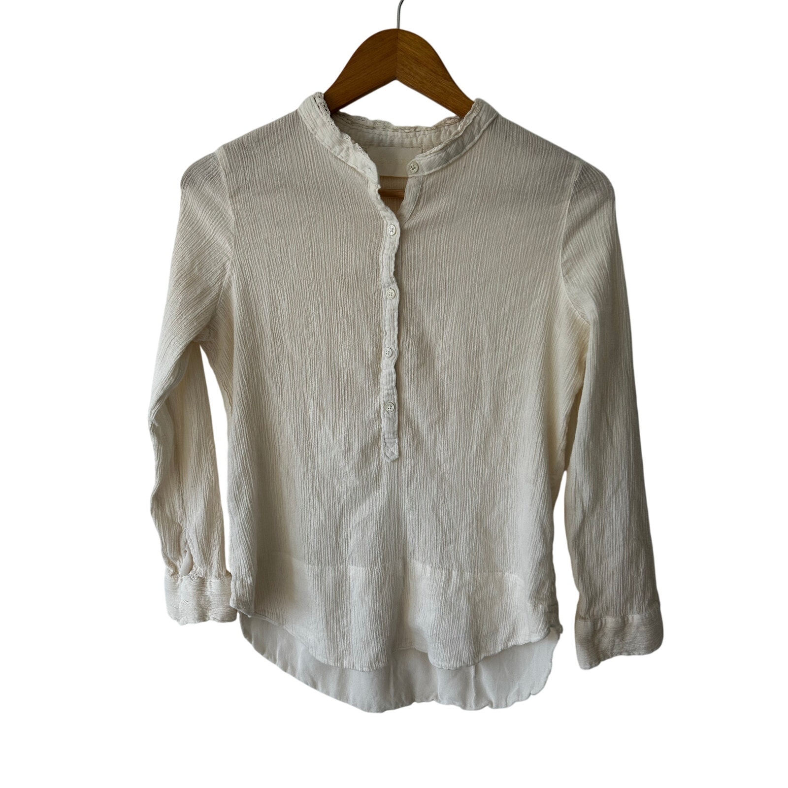 Zadig Voltaire long sleeve shirt ivory size M