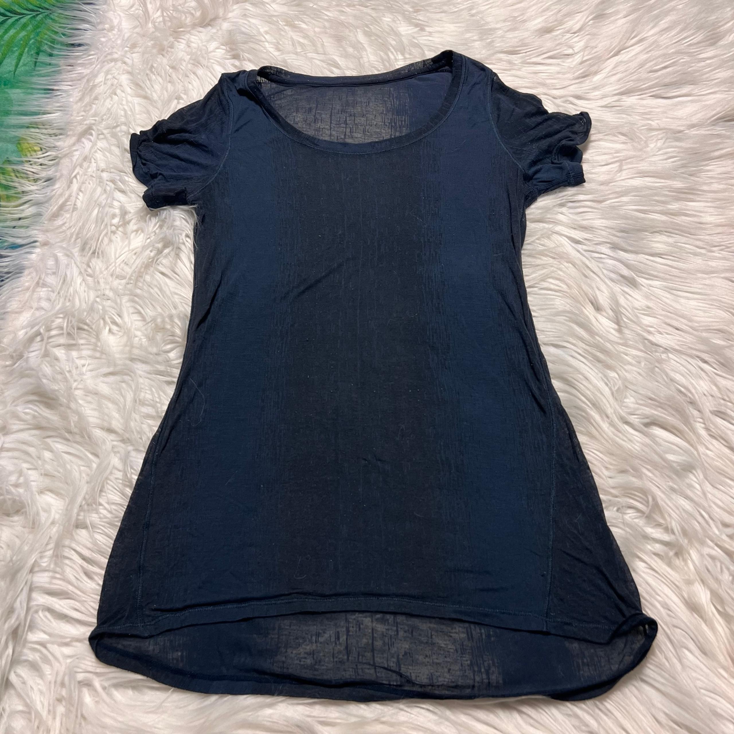 Navy lululemon athletic t shirt