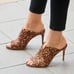 Vince Camuto NWOB! Coraline Brown Calf Hair Animal Print Mules Heels Size 9.5