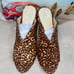 Vince Camuto NWOB! Coraline Brown Calf Hair Animal Print Mules Heels Size 9.5