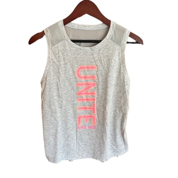 Unite and win grey athletic tank with vented back girl’s size XXL Unite and win grey athletic tank with vented back girl’s size XXL