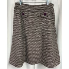 Angela Knit Skirt Wool Blend Midi Purple Black Plus