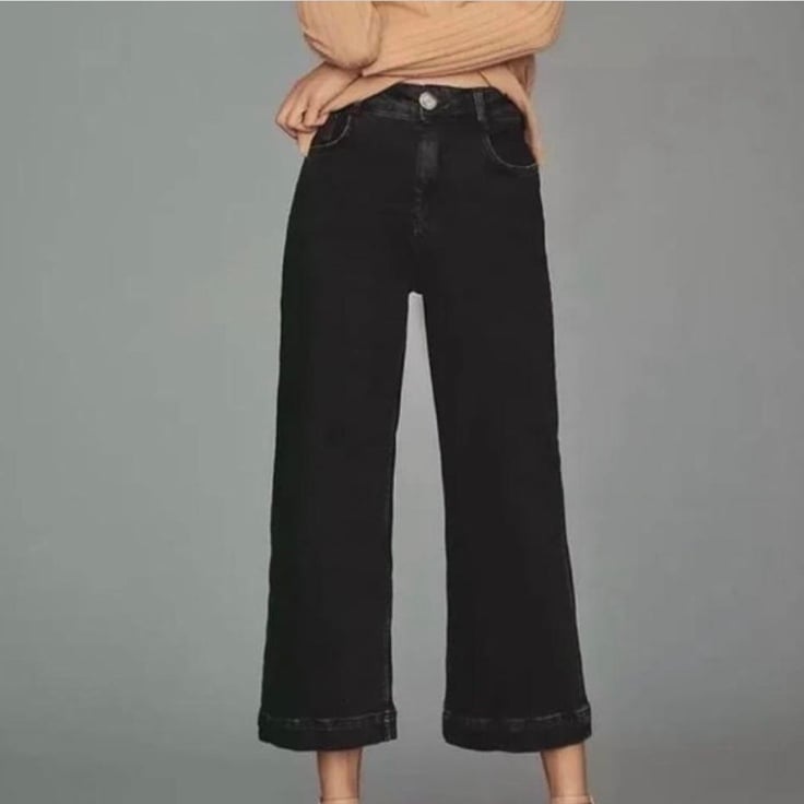 Pilcro The Skipper Jeans : High rise crop wide leg jeans !!