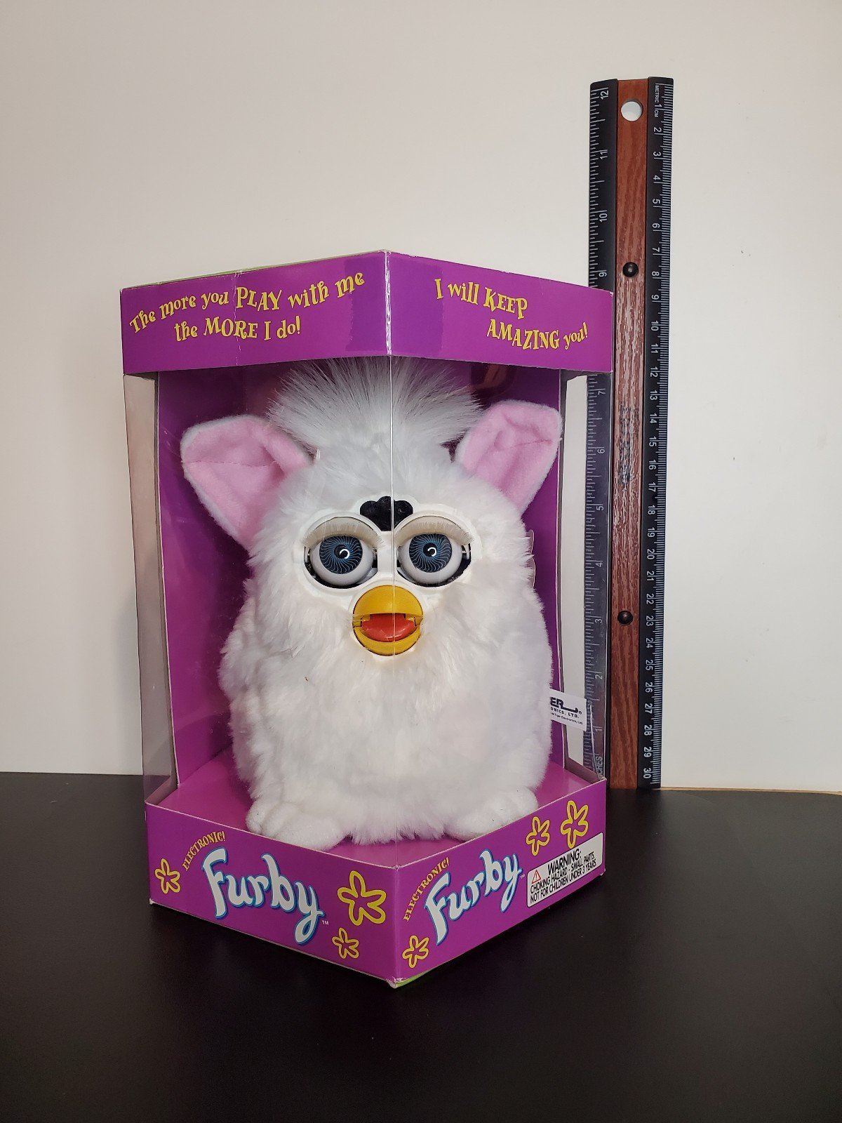White Furby 1998 Tiger Electronics