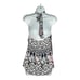 Amanda Uprichard Silk Sand Dollar Printed Halter Top Sleeveless Open Back Medium