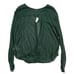 We The Free People Henley Keyhole Open Back Top Long Sleeve Deep Green XS NWOT