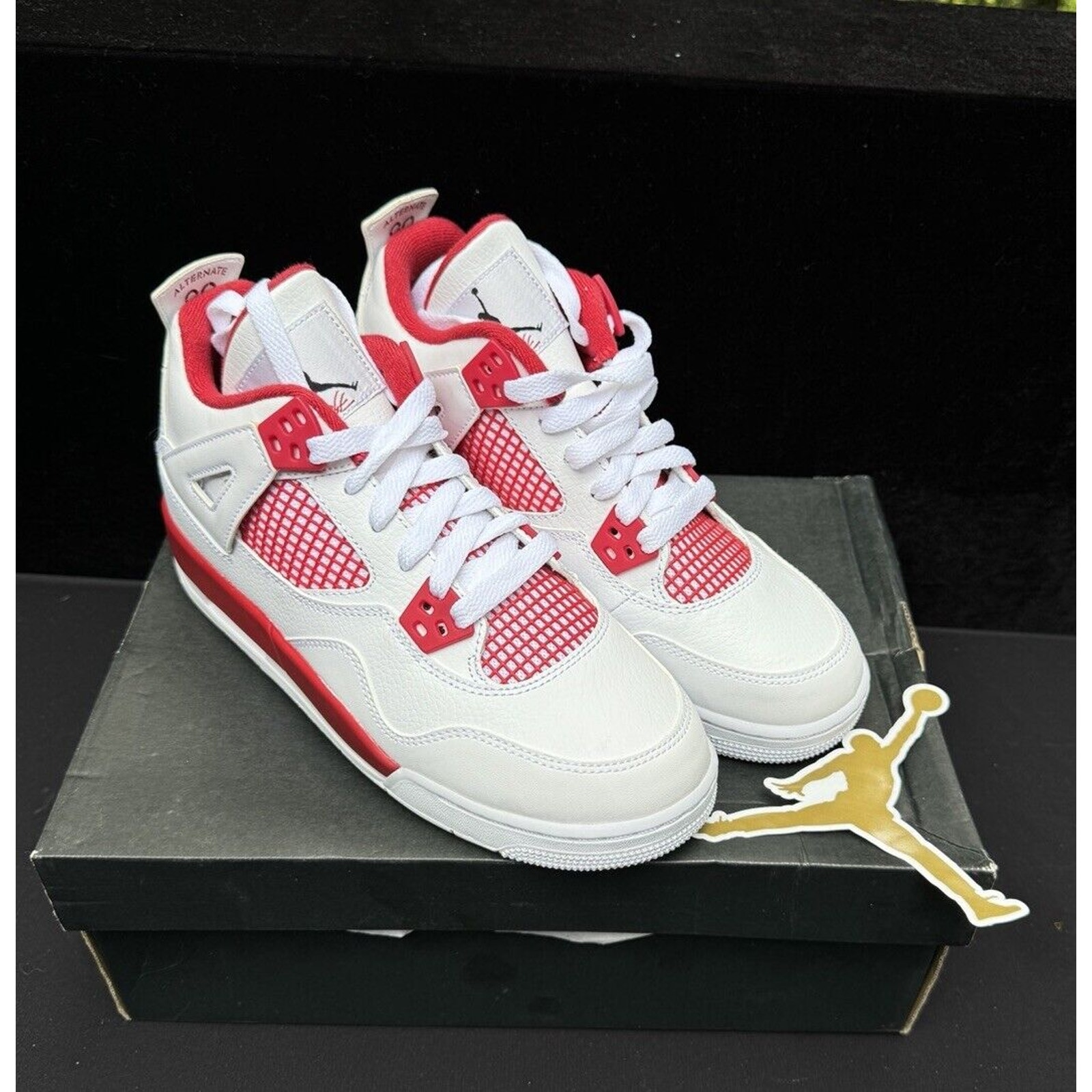 Boys 6 Y Air Jordan 4 Retro BG Alternate 89' 408452 106 Gym Red Brand New!