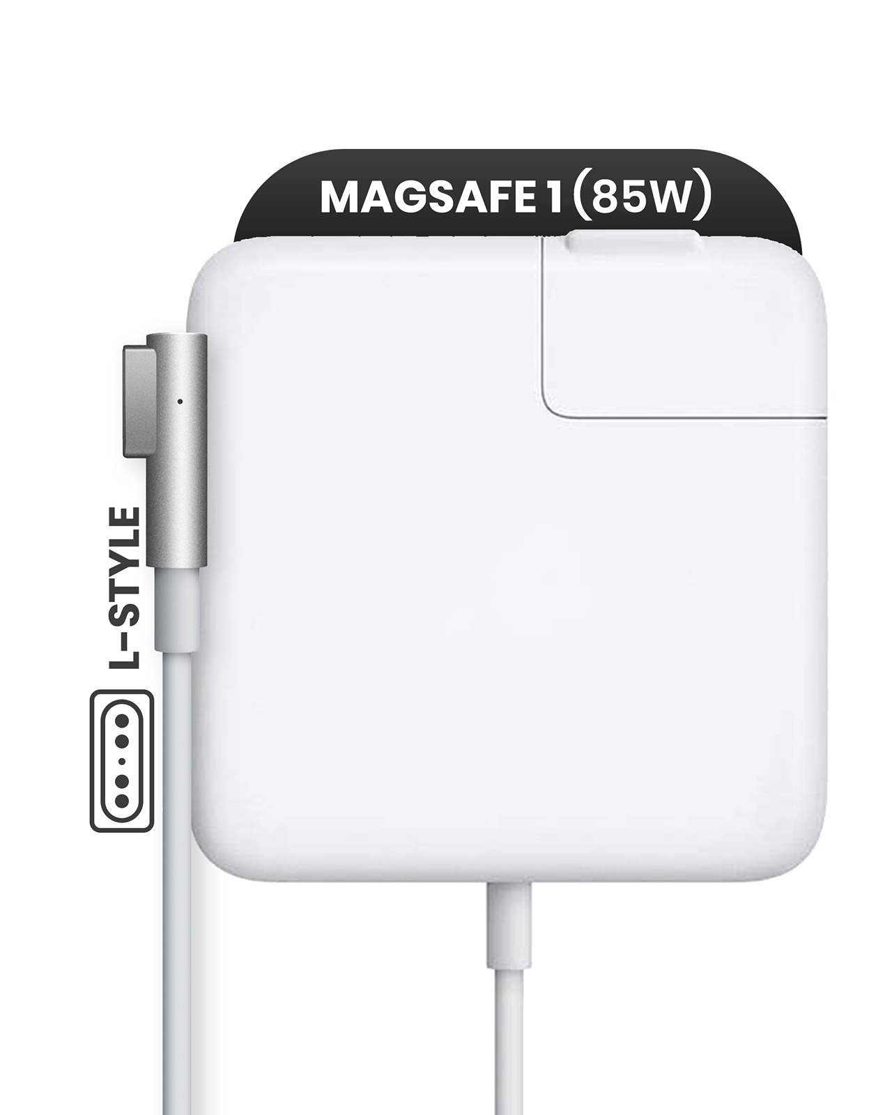 85W MAGSAFE 1 POWER ADAPTER WITH ATTACHED CABLE COMPATIBLE FOR MACBOOK (L-STYLE)