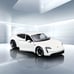 Burago 1:24 Porsche Taycan Turbo S: White/Blue Sports Car Die Cast -pp