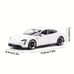 Burago 1:24 Porsche Taycan Turbo S: White/Blue Sports Car Die Cast -pp