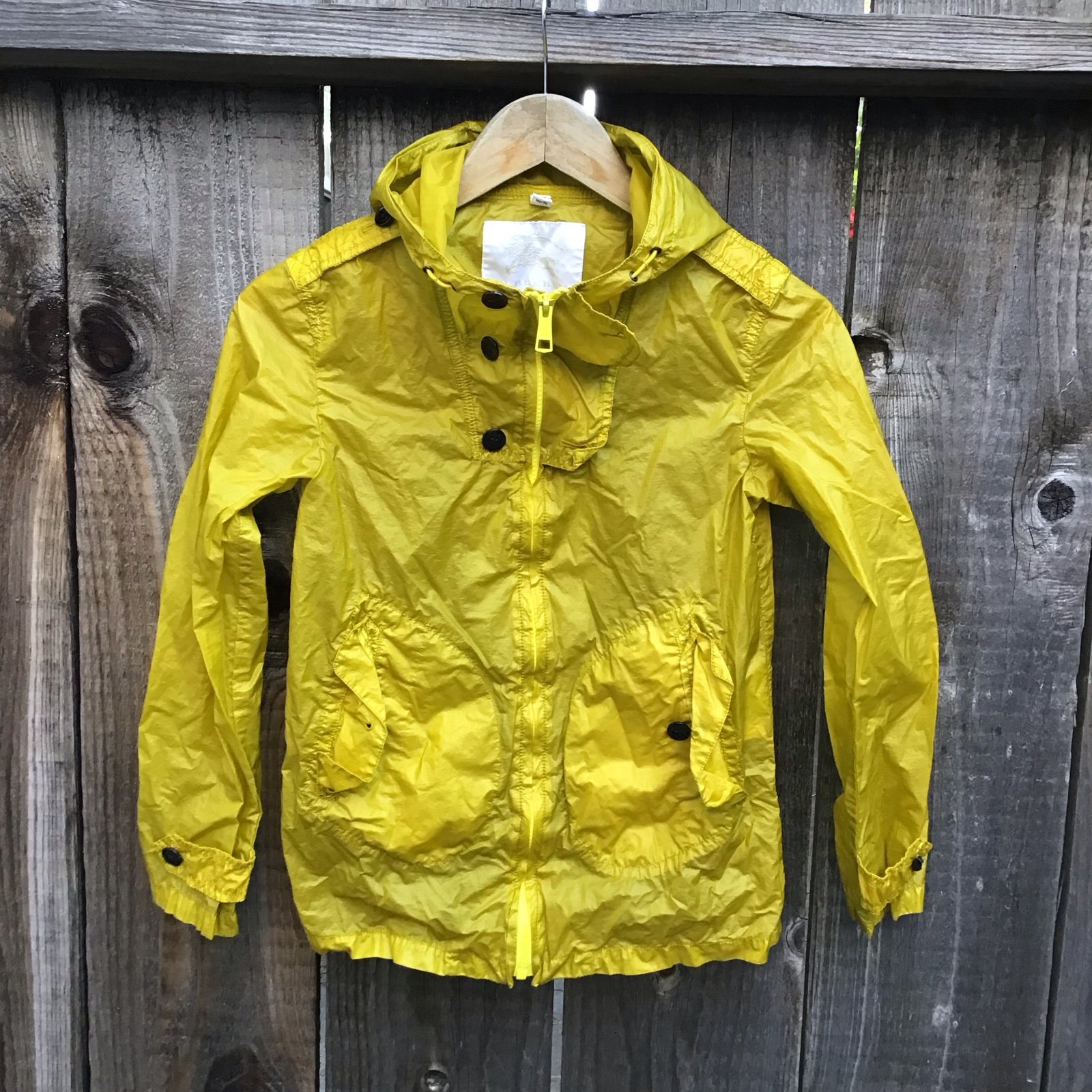 Burberry children authentic yellow full zip designer jacket youth size 12 y