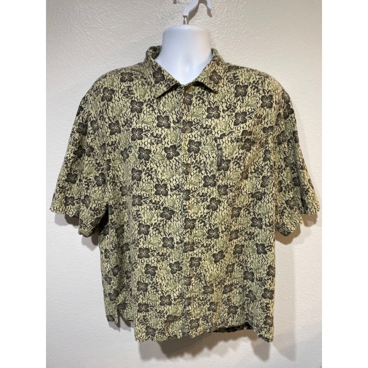 Columbia M Linen Hawaiian Martini Short Sleeve Button Up Shirt
