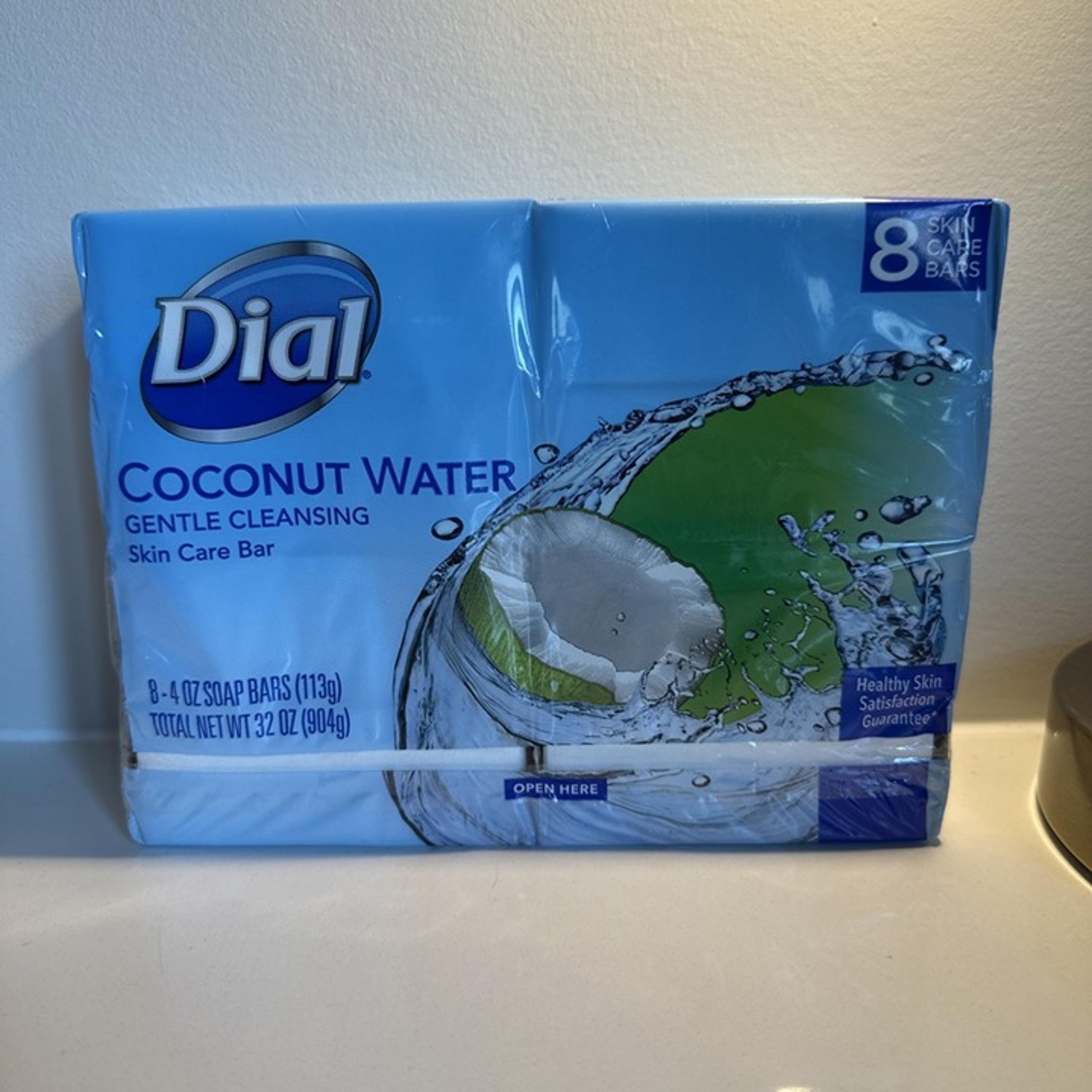 Dial Glycerin Bar Soap COCONUT WATER Ultra Fresh Hydration Refreshing 8 Bars 4oz