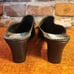 Vintage PORTANIA Black Suede Slides Mules Clogs Shoes Womens Size US 10.5 EUR 41