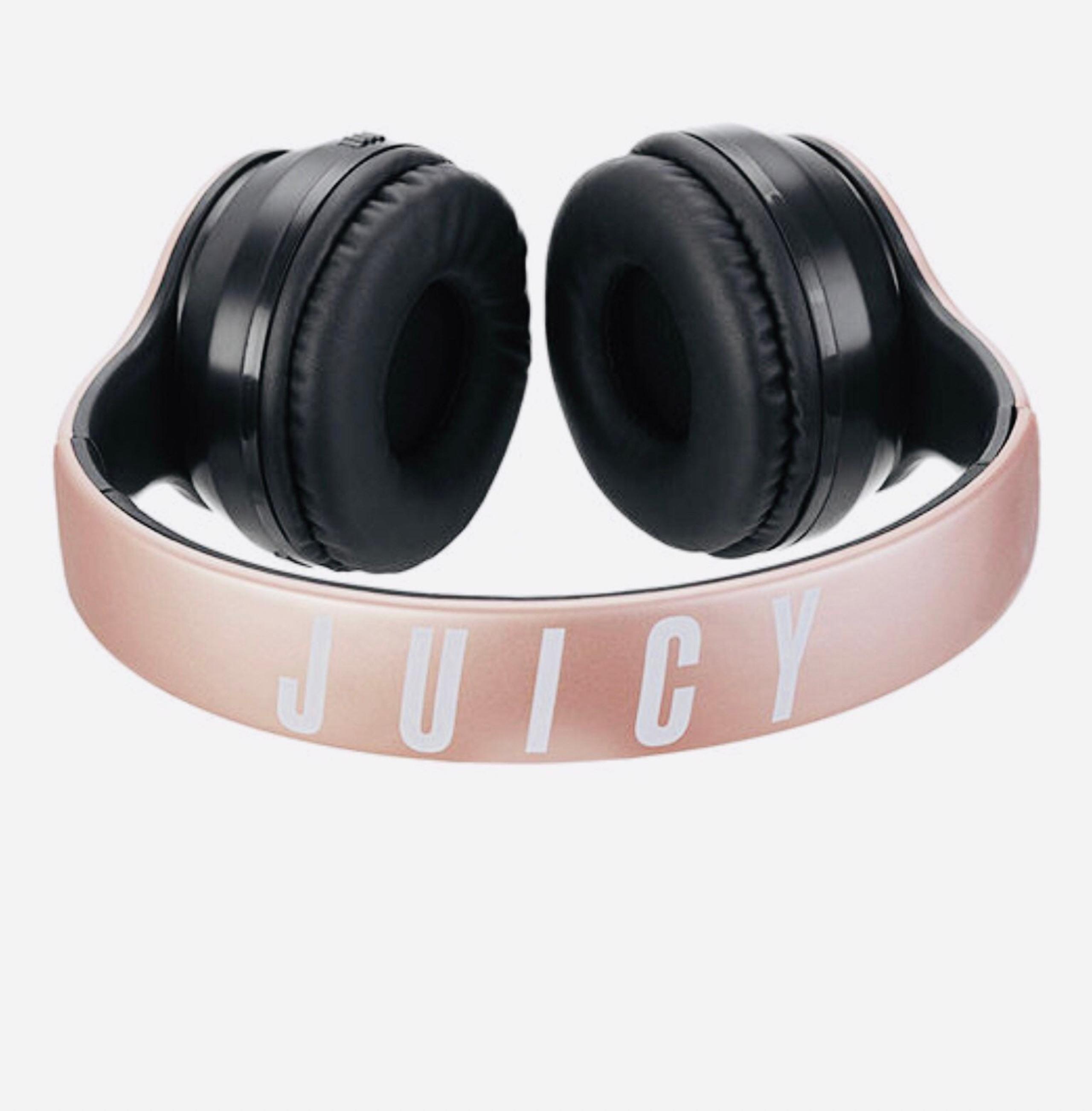 NEW JUICY COUTURE EARPHONES ROSE GOLD PINK