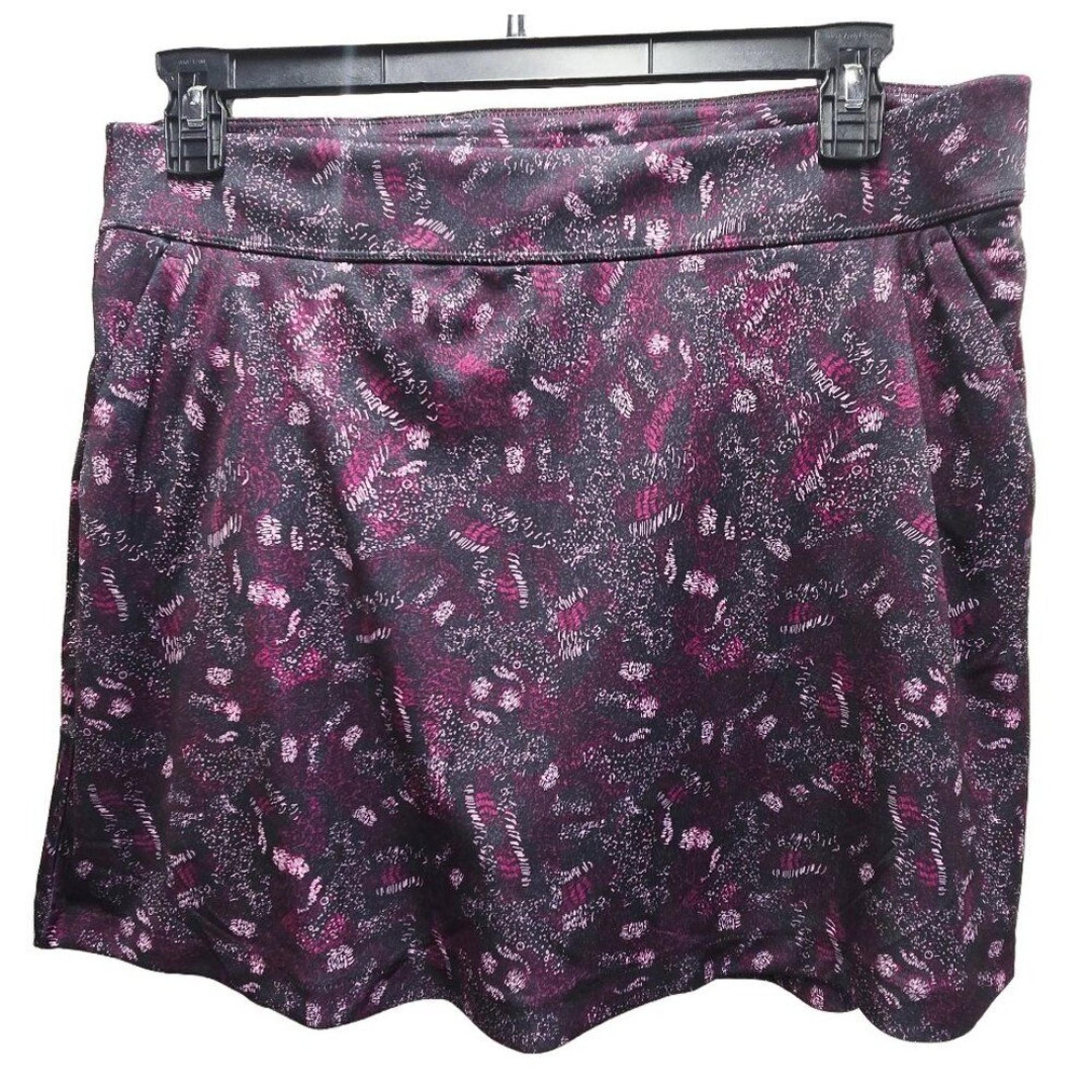 NWT GREG NORMAN MOISTURE WICKING SCULPTING SHORT SKORT/SKIRT MONET BLACK L $80