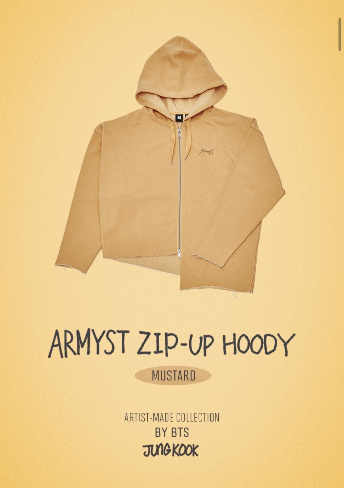 BTS Artist Made Jungkook Hoodie Mustard