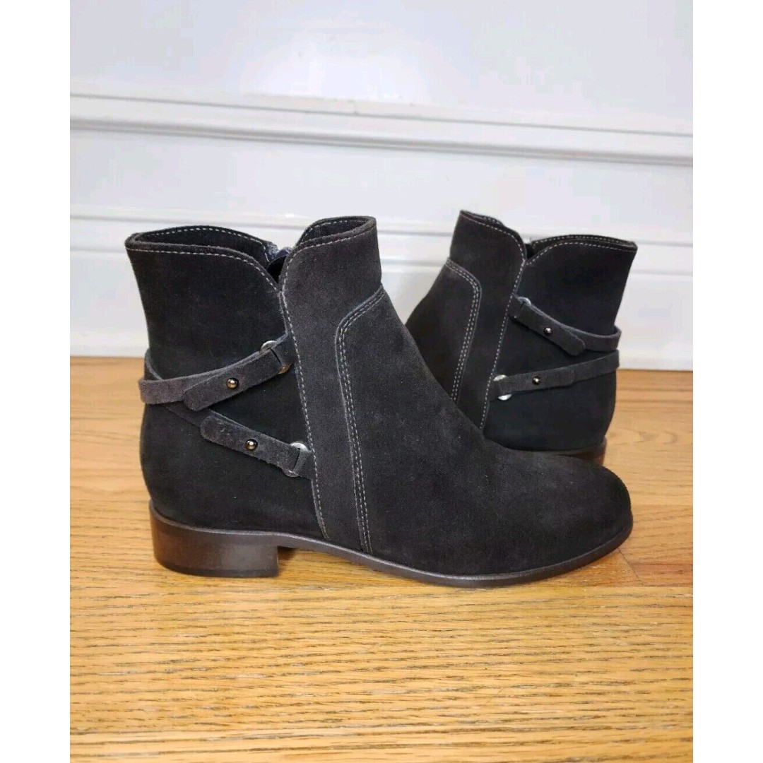 La Candienne Waterproof Sharon Suede Booties Espresso Brown 7