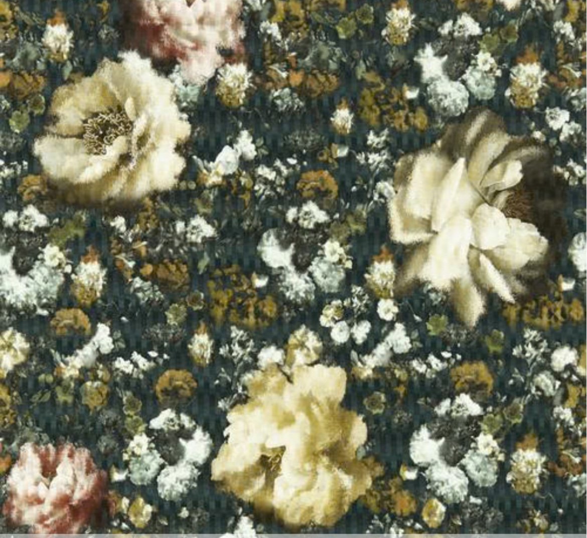 Product Description for Clarke & Clarke Camile Teal/Spice Wp Wallpaper CAMILE T